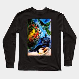 Marc Chagall Untitled, Bride and Groom Long Sleeve T-Shirt